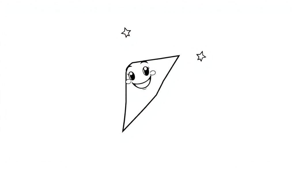 A smiling kite coloring panel with stars.