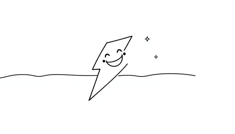 A happy lightning bolt coloring panel with stars.
