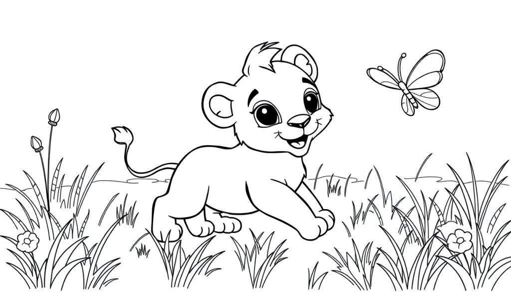 A group of colorful cartoon animals including a lion, elephant, giraffe, monkey, and zebra.