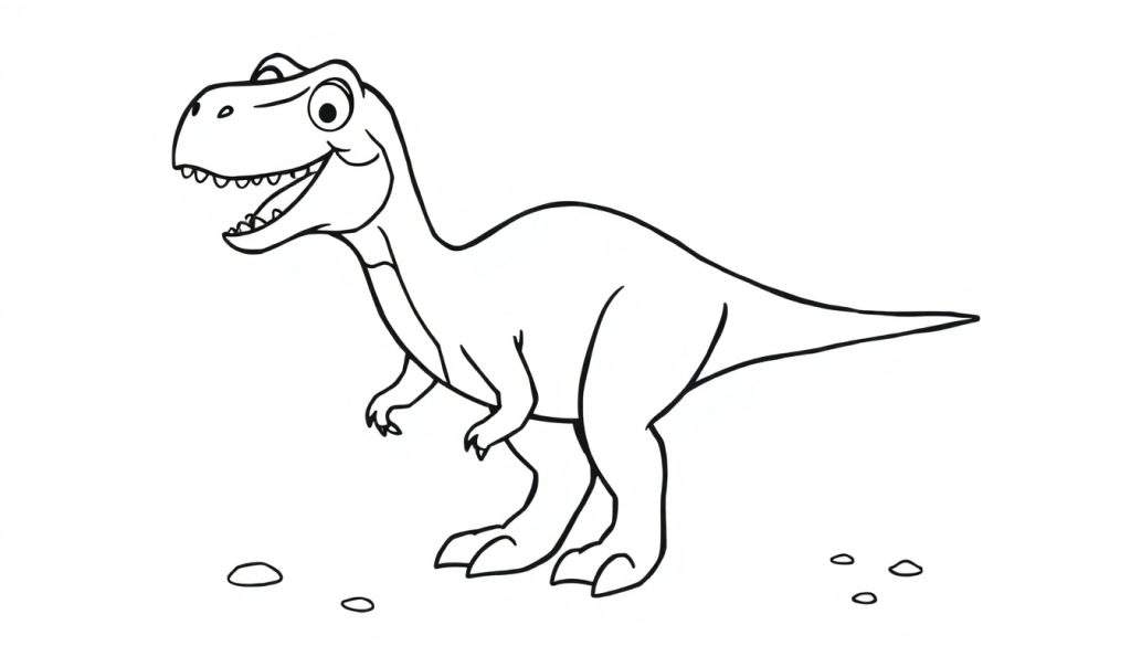 A friendly T-Rex color panel.