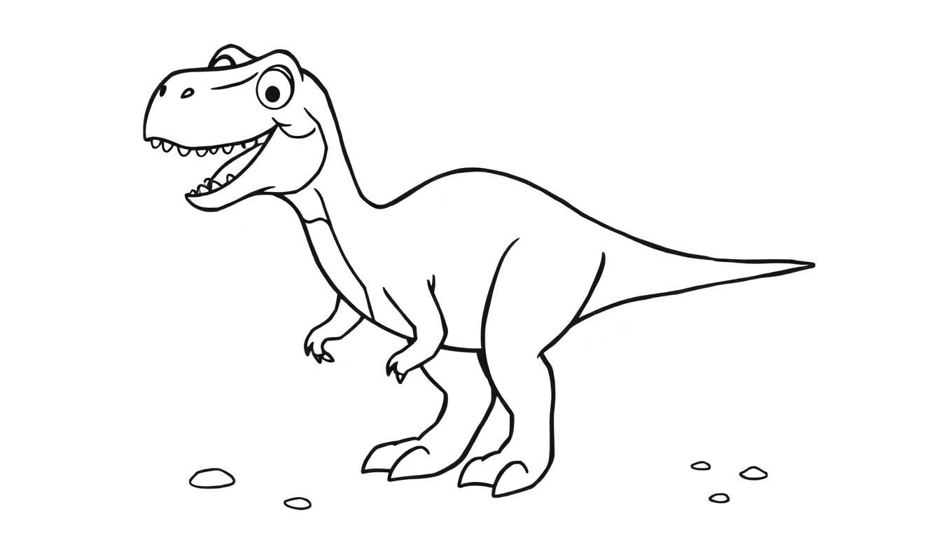 A friendly T-Rex color panel.